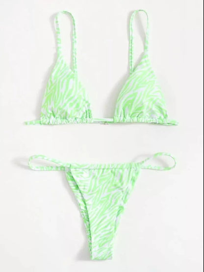 Women's three-piece swimsuit in polyester, available in seven colors and sizes S to XL