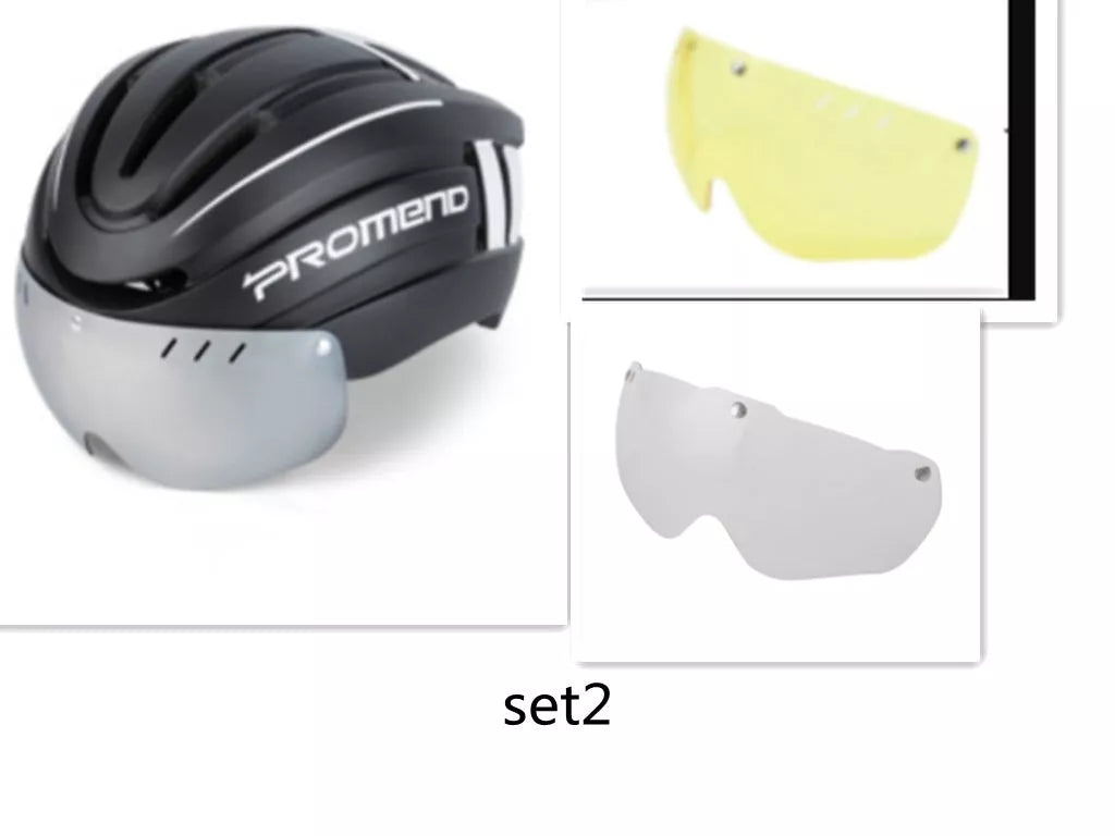 Mountain bike helmet with LED warning light and ventilation system