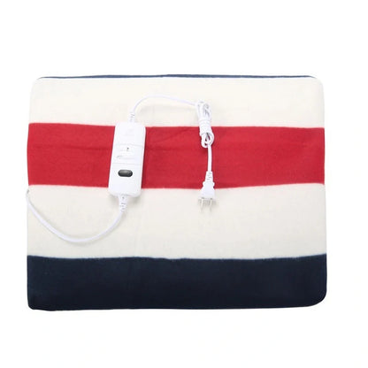 110V electric blanket with stripes, available in brown and gray, sizes 150cm×70cm to 180cm*150cm