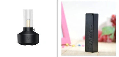 Retro light aroma diffuser with LED night light and humidifier in white and black