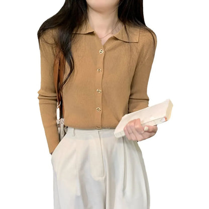 Gentle long-sleeved knitted cardigan in viscose fibre with loose fit for 40-62kg body weights