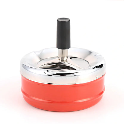 Windproof alloy ashtray with minimalist design in black colour showing 15cm diameter
