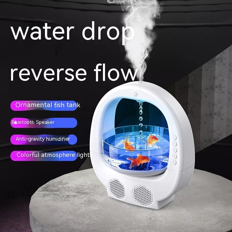 3-in-1 Anti-Gravity Humidifier with Bluetooth speaker and colorful ambient light