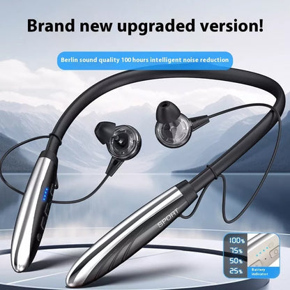 Wireless Bluetooth neckband earphones in skin-friendly colors with magnetic design