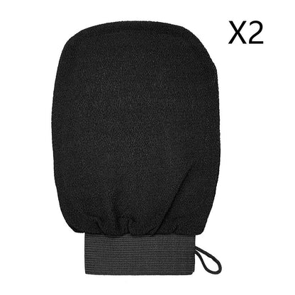 Luxurious exfoliating bath gloves in various vibrant colors, made from soft viscose fiber for a spa-like cleansing experience