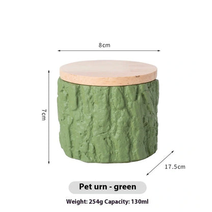 Handmade cement pet memorial casket for cremation ashes in six colour options