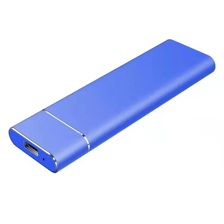 High-speed SSD external mobile hard disk with a metal shell, shown in multiple colour options.