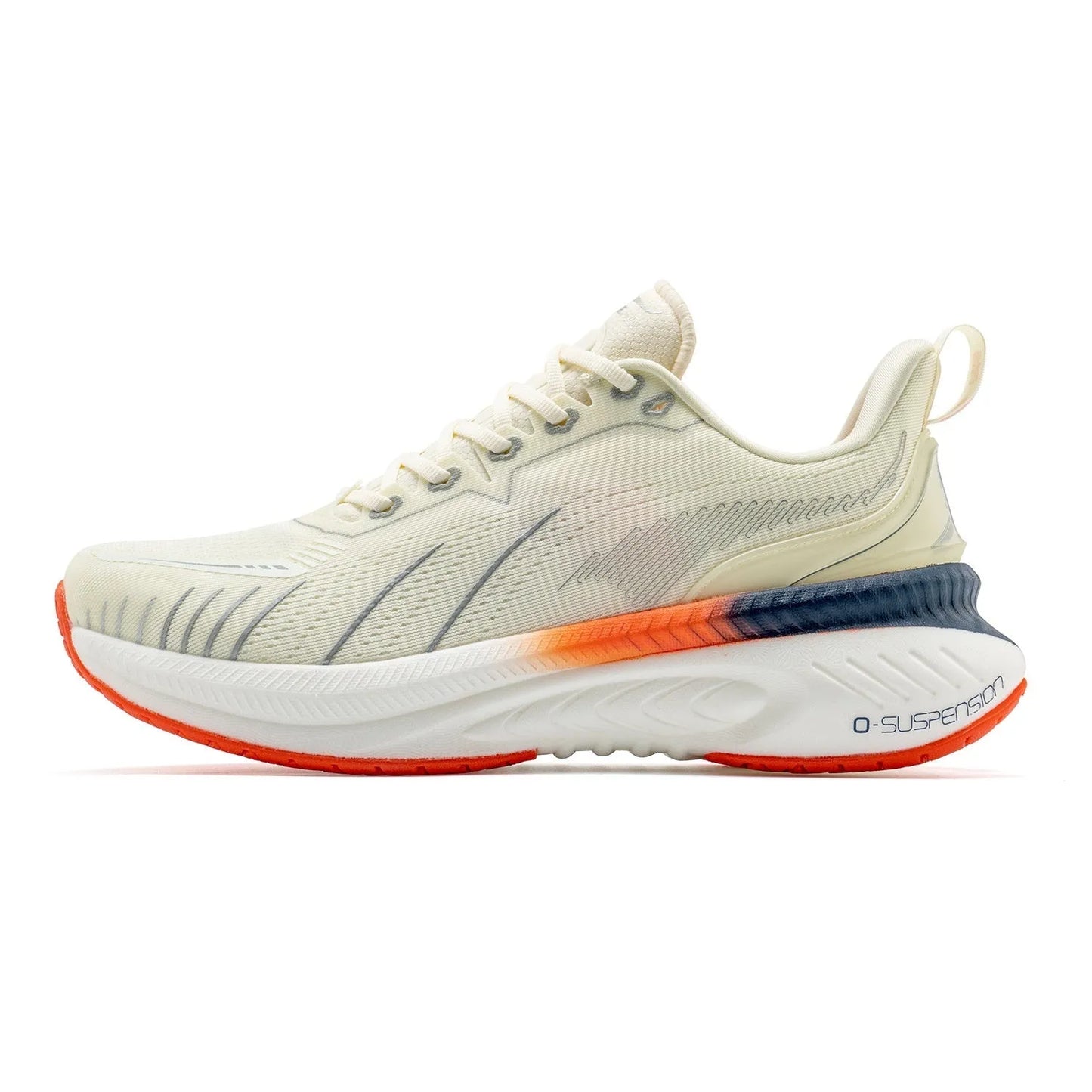 Low-top running shoes with PU mesh upper, rubber sole, and embroidery details in various colours