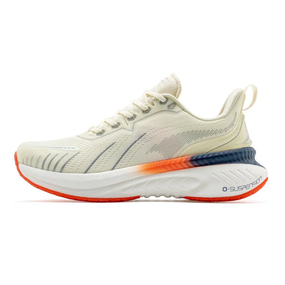 Low-top running shoes with PU mesh upper, rubber sole, and embroidery details in various colours