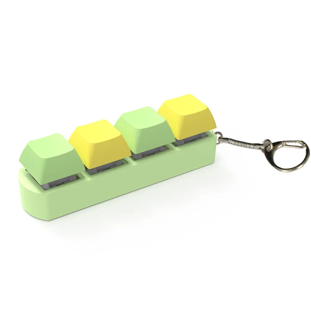 Four-key mechanical keyboard switch tester with transparent bottom shell and ABS plastic construction