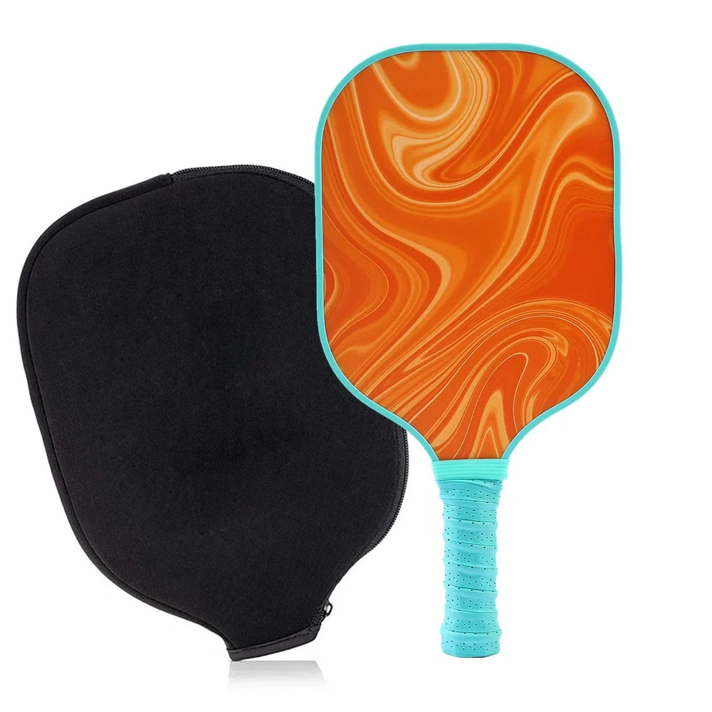 Peak Racket fibreglass squash set showing two rackets and four balls for complete playing equipment