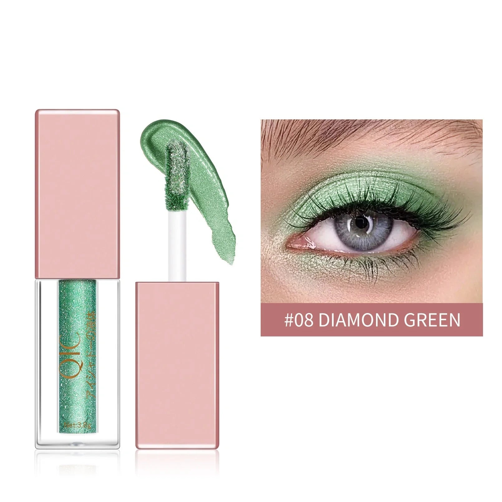 Liquid Eyeshadow with Crushed Diamond Effect in various colors for a glamorous look