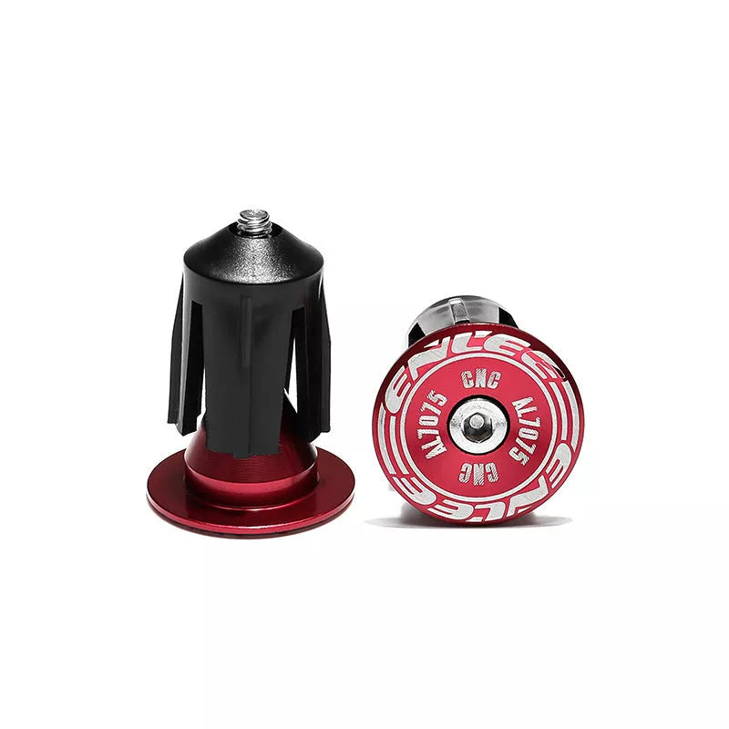 Aluminum alloy bicycle handle block accessories in black, red, blue, and purple