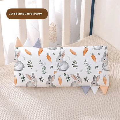 Bamboo fibre children's cartoon pillow with removable cover in three size options