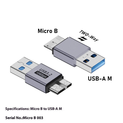 Micro USB to USB-C and USB-A adapter converter for data transfer and charging devices
