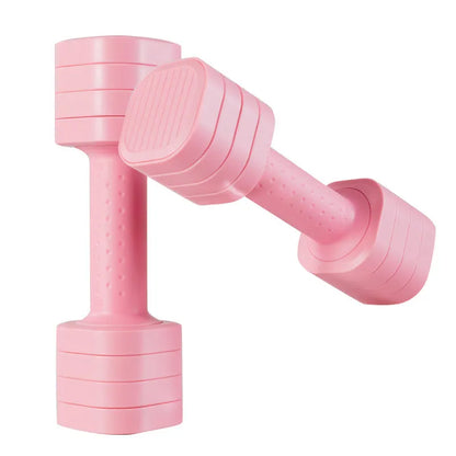 Detachable dumbbell set with adjustable weight options in various colours for women's fitness training