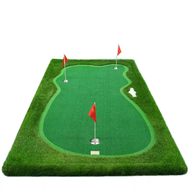 Indoor Golf Green Putter Practice Device with realistic artificial lawn for effective putting training