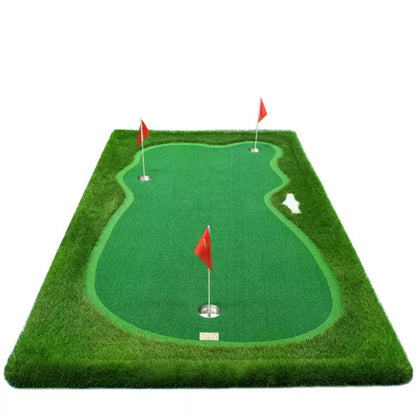 Indoor Golf Green Putter Practice Device with realistic artificial lawn for effective putting training