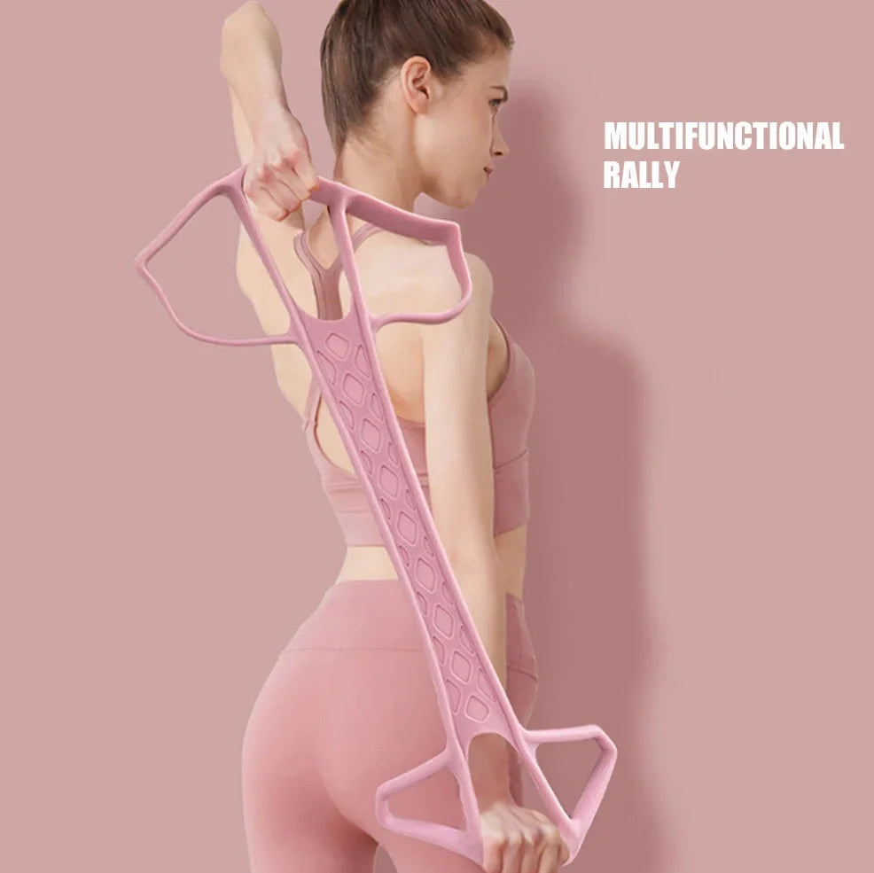 Green resistance band pedal puller fitness equipment with non-slip handles measuring 45x30x3cm