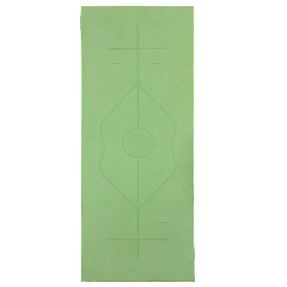 Microfiber yoga towel with 185cm length and 3mm thickness in dark grey colour