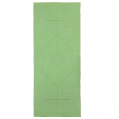 Microfiber yoga towel with 185cm length and 3mm thickness in dark grey colour