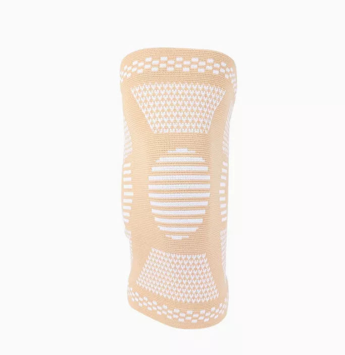 Knitted sports knee pads in green and black, sizes S to XL, for football, basketball, and more