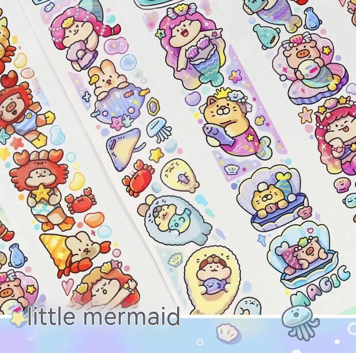 Haemorrhoid tape packaging stickers with cute cartoon characters on Japanese paper, 42 style options