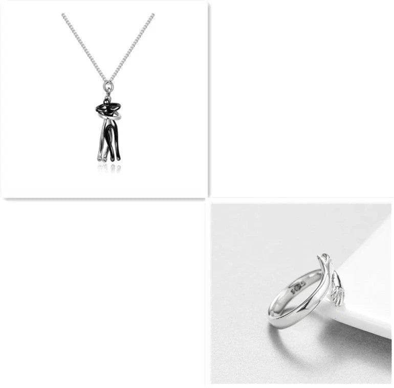 Stylish unisex love necklace with brass pendant in various color options, including rose gold, white black, black gold, and more.