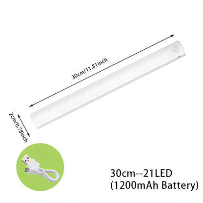 Stainless steel wireless LED motion sensor night light with magnetic wall mounting