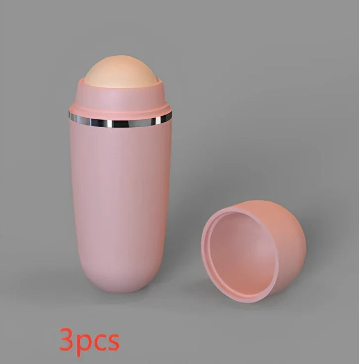 Portable volcanic stone oil absorbing ball measuring 3×8×2cm in white, black, and pink colour options