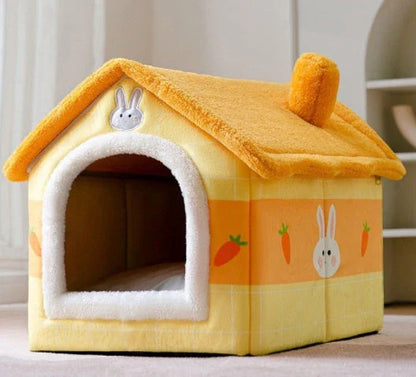 A cozy and comfortable pet bed with a self-warming fabric, durable non-slip base, and removable machine-washable cover