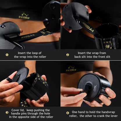 Nylon Boxing Bandage Wrapper Box for efficient hand wrap rolling