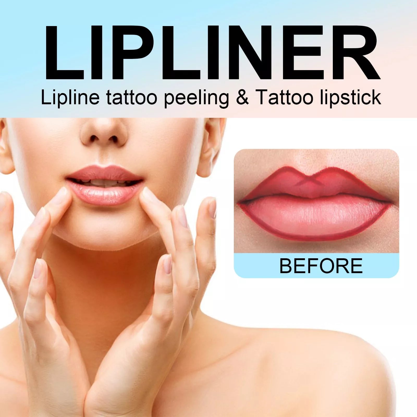 Dark brown waterproof lip liner pen with precision tip for long-lasting lip definition