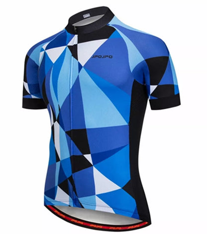 Breathable summer cycling jersey for men and women in vibrant patterns