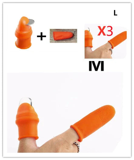 Ergonomic silicone blade protector for safe and efficient vegetable and fruit harvesting