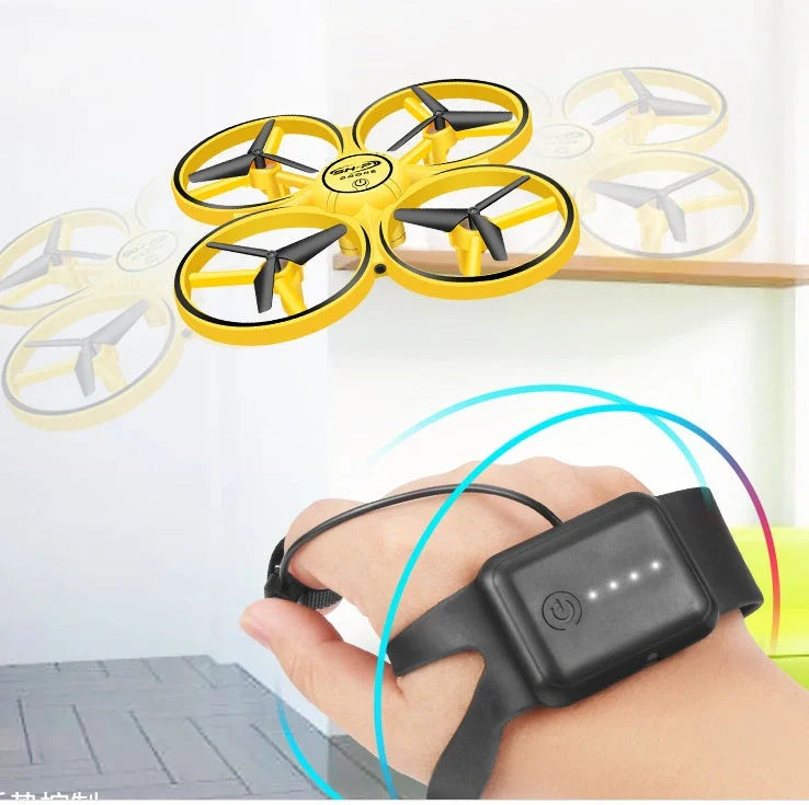 Quadrocopter UFO Induction Flying Saucer with gesture remote control and LED lights