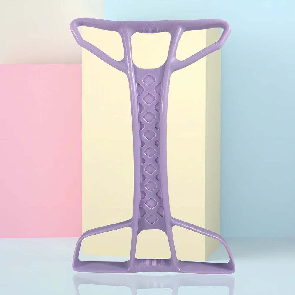 Green resistance band pedal puller fitness equipment with non-slip handles measuring 45x30x3cm