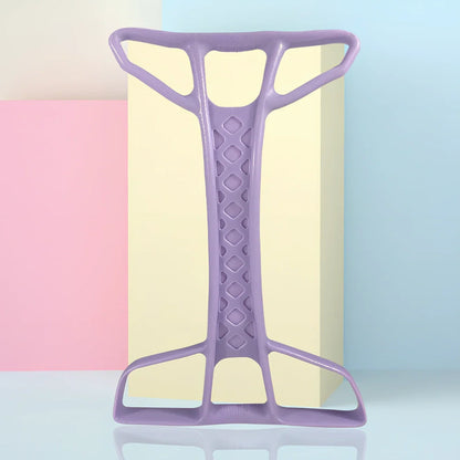 Green resistance band pedal puller fitness equipment with non-slip handles measuring 45x30x3cm