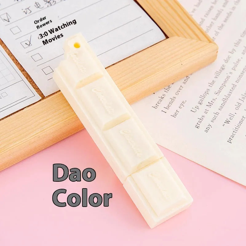 Chocolate ballpoint pen with 0.5mm tip in beige, brown, or pink chocolate design