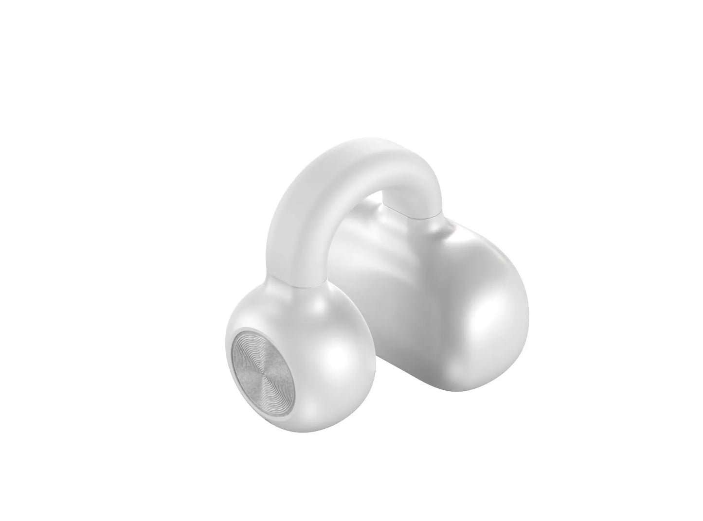 Black clip-on bone conduction wireless Bluetooth earphones with charging cable