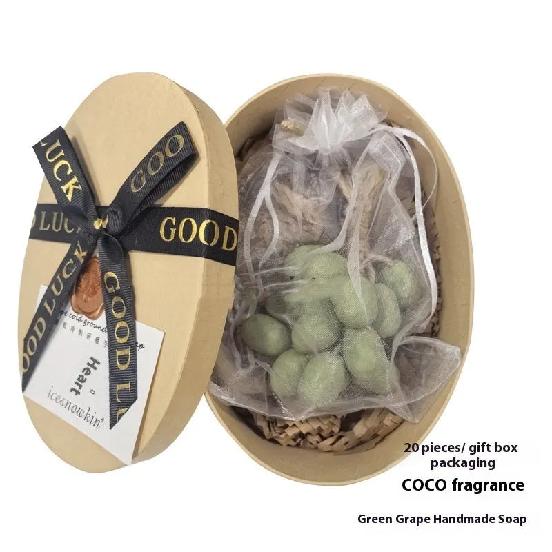 Handmade grape soap bar 120g with black green purple grape or litchi fragrance options