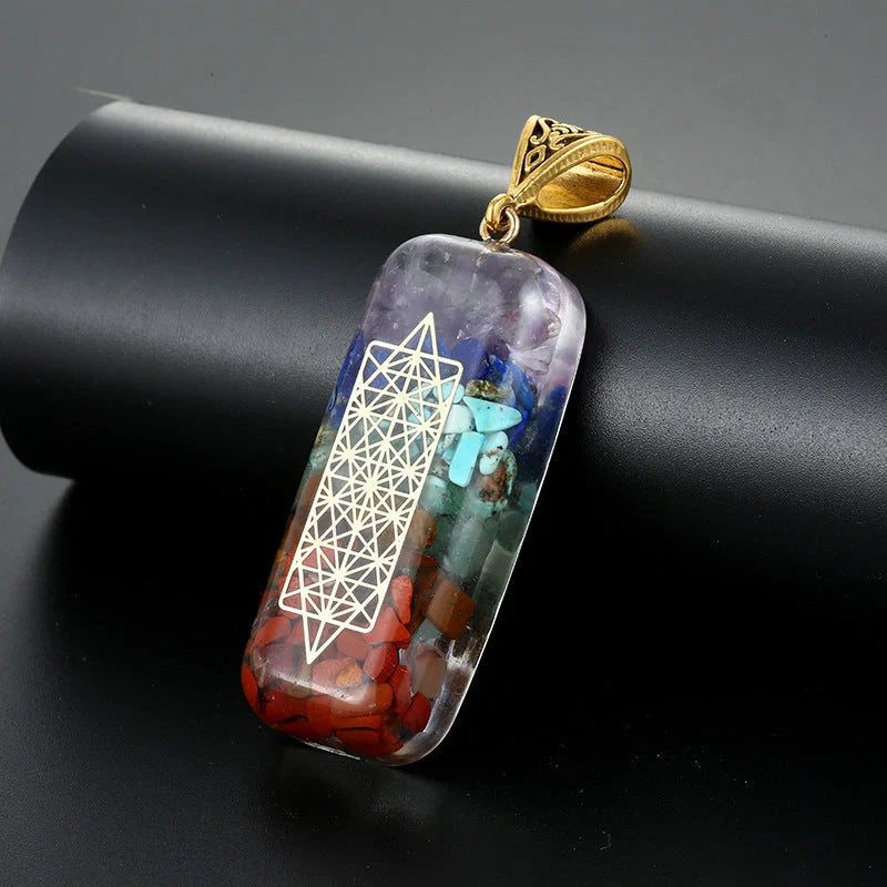 Captivating Healing Crystal Pendant with Natural Stones for Yoga, Meditation, and Spiritual Wellness