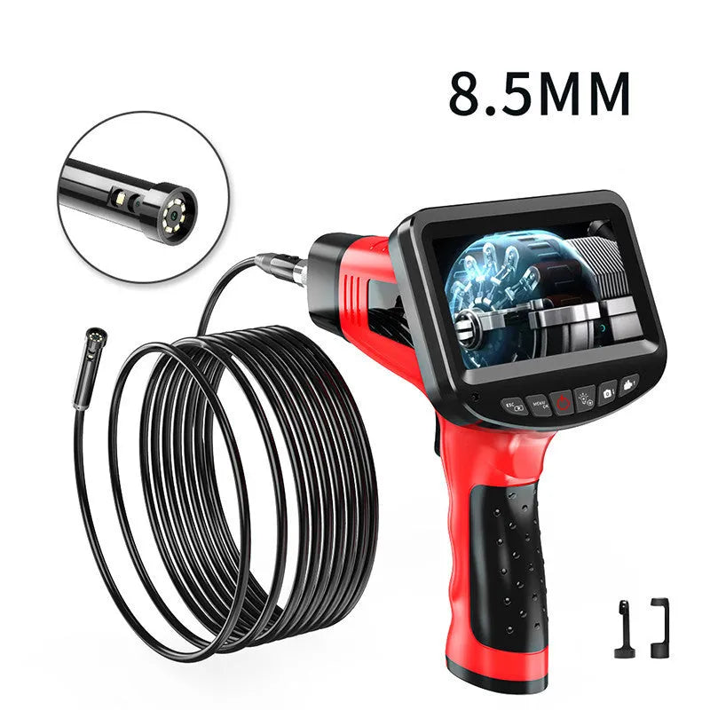 8.5mm dual-lens endoscope camera with hard wire cable and memory card for industrial inspections