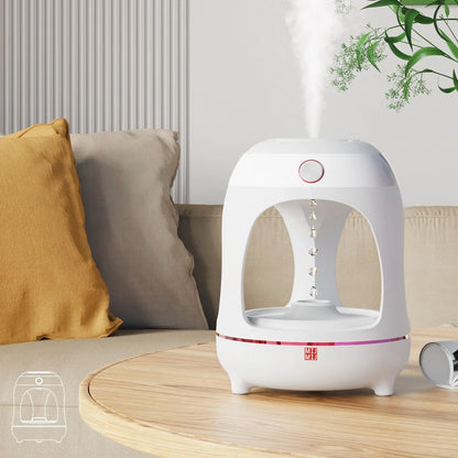 Levitating Water Drops Humidifier with LED night light and air purification feature