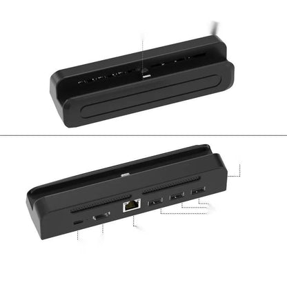 Portable multi-function adapter extension for game consoles with 4K HD projection and compact aluminium alloy housing