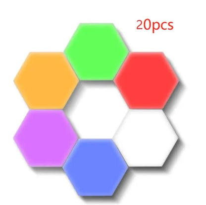 Modern honeycomb modular wall lamp with touch control in various colour options