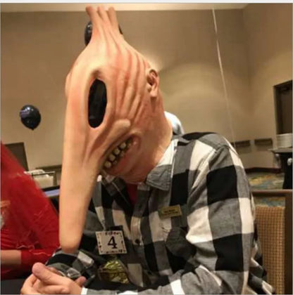 Realistic latex Halloween devil masks featuring Adam and Barbara designs