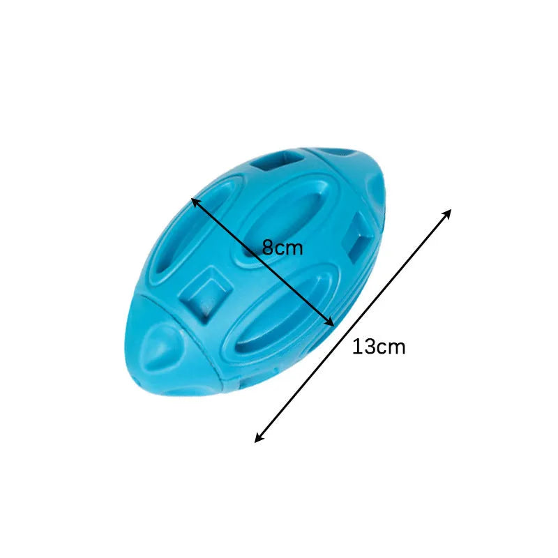 Squeaky dog toys for aggressive chewers rubber puppy chew ball with squeaker, durable pet toy for medium and large breed dogs made from natural rubber material with surface grooves for gripping
