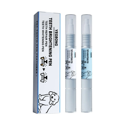 Pet teeth whitening pen with dental brushes for dog and cat tartar removal