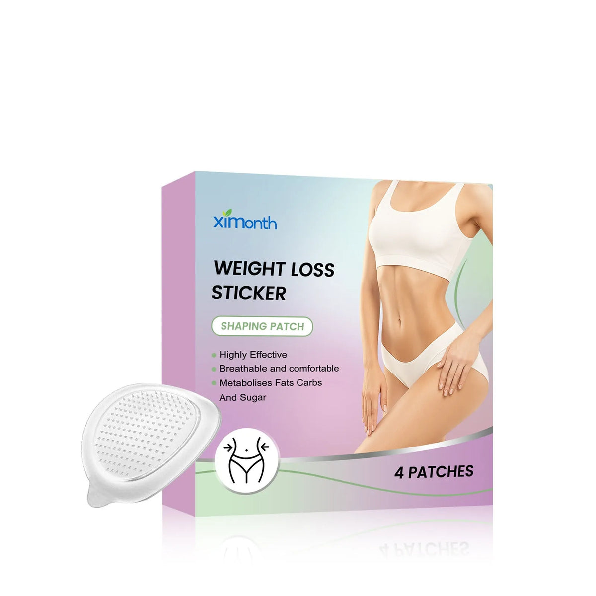 Pack of four body nursing adhesive bandages with aloe and mint leaf extracts